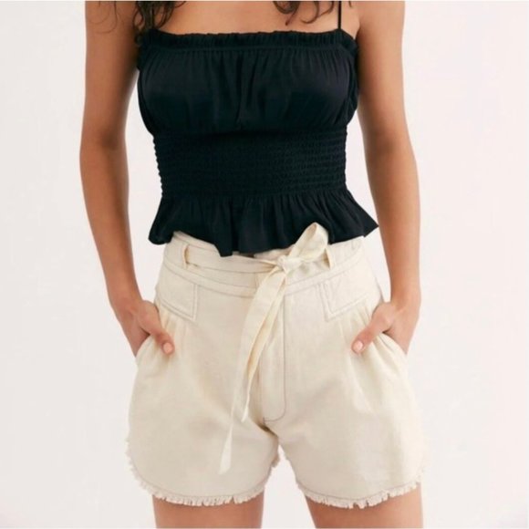 Free People NWT High-Waisted Cargo Tie Shorts - Picture 1 of 7